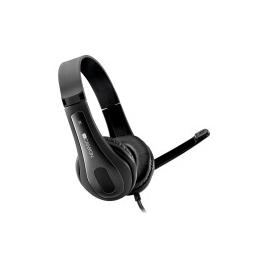 Canyon hsc-1 basic pc headset with microphone, combined 3.5mm plug, leather
