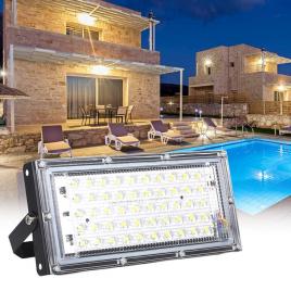 Proiector led smd pentru exterior, 50w, 220v, 6500k, suport