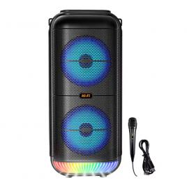 Boxa portabila cu microfon zqs6227, 60w pmpo, bt/fm/usb/tws, rgb