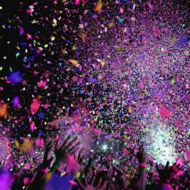 Set 2 x turn confetti multicolor, petrecere, 50cm, 1+1 gratis