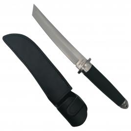 Cutit de vanatoare, ideallstore®, otel inoxidabil, argintiu, 36 cm, toc inclus