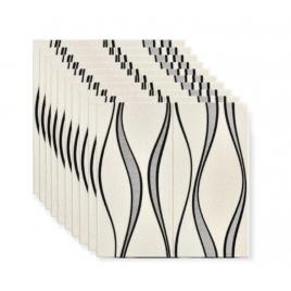 Set 5 x placi de tapet 3d, autoadeziv autocolant, spuma moale, design modern, pentru interior, usor de curatat, rezistent la apa, dimensiuni 68 cm x 68 cm x 0,6 cm