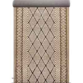 Traversa hol, model fashion 32009 120, festonata, crem maro latime 80 cm