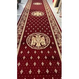 Traversa model bisericesc 15032 210, latime 80 cm, rosu grena