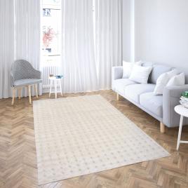 Model blana iepure lop 050, covor living dormitor, efect 3d, crem
