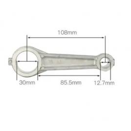 Biela cap compresor de aer aluminiu - 12.7x30x108mm ch138