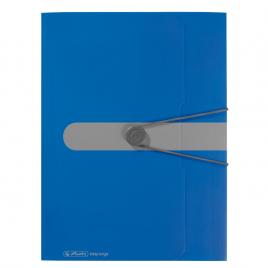 Mapa pp a4 30mm eotg inchidere buton cu elastic, albastru opac