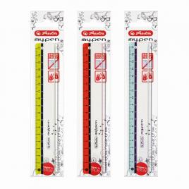 Rigla plastic 17cm my.pen 3 combinatii de culori