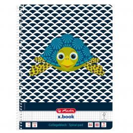 Caiet a4 80f spirala patratele cute animals motiv turtle