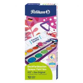 Acuarele k12, detasabile, 12 culori+alb de zinc, culoare mov