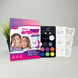 Set de vopsea facială sparkling fantasy - 6 șabloane tytoo