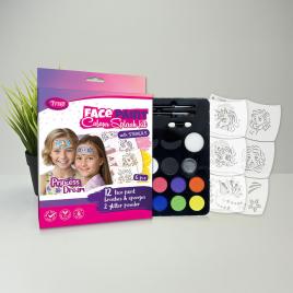 Set de vopsea pentru față prințesă dream - 6 șabloane tytoo