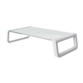 Trust monta glass monitor stand wht