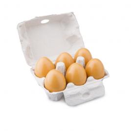 Set de joaca din lemn - carton cu 6 oua