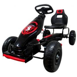 Kart cu pedale gokart 4-10 ani cu roti gonflabile g8 r-sport - rosu
