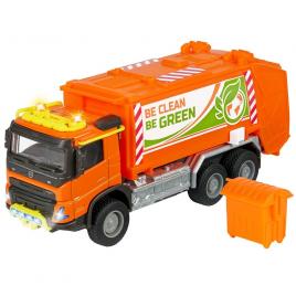 Masina de gunoi majorette volvo garbge collector cu tomberon