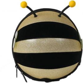 Mini ghiozdan prescolari albinuta stralucitoare supercute auriu