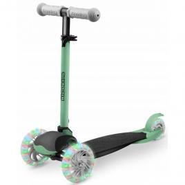 Trotineta cu roti cu led ricokids loco 765107 - verde cu negru