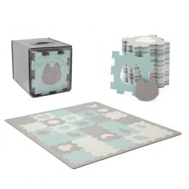 Covoras de joaca kinderkraft luno shapes puzzle 3d spuma mint