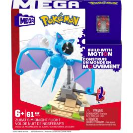 Set de constructie pokemon mega 61 piese - zborul de noapte al zubat