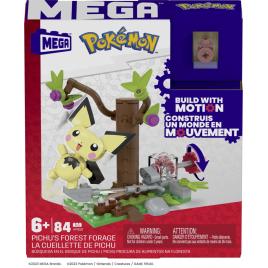 Set de constructie pokemon mega 84 piese - forajele forestiere ale lui pichu