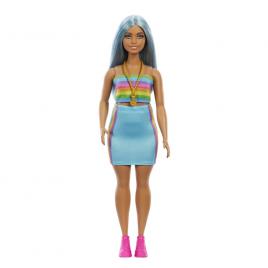 Papusa barbie fashionistas blonda cu top sport