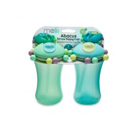 Set 2 cani cu pai abacus melii - albastru si verde