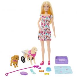 Set papusa barbie you can be cu catelusi