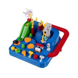 Pista de curse cu obstacole, 4 masinute si helicopter kruzzel my18259
