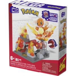 Set de constructie pokemon mega 81 piese - roata de foc a lui charmander