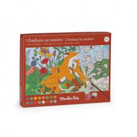 Set creativ picteaza cu numere gradina, moulin roty