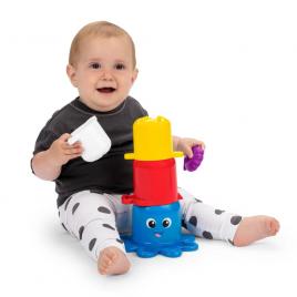 Set de pahare senzoriale pentru stivuire si scurgere ocean explorers opuss baby einstein