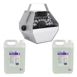 Set petrecere masina de baloane si lichid,  ideallstore®, telecomanda inclusa, argintiu