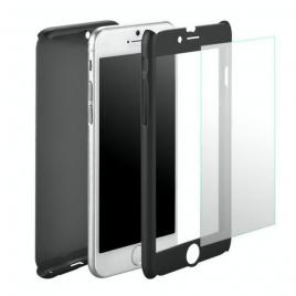 Husa Full Cover  360 (fata + spate+ folie protectie) pentru Samsung S7 Edge Black