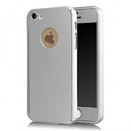 Husa FullbodySilver pentru Apple iPhone 5 / Apple iPhone 5S / Apple iPhone 5SE acoperire completa  360grade cu folie de protectie gratis