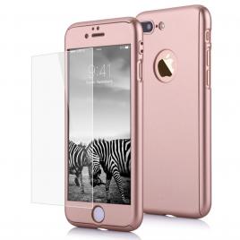 Husa Iphone 6/6s Full Cover  360+ folie sticla Roze