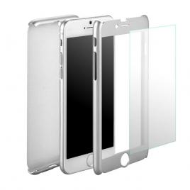 HusaFullbody Silver pentru Apple iPhone 6 / Apple iPhone 6S cu acoperire completa  360grade cu folie protectie sticla gratis