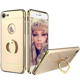 Husa telefon Iphone 7 Plus ofera protectie 3in1 Ultrasubtire - Deluxe Gold Ring