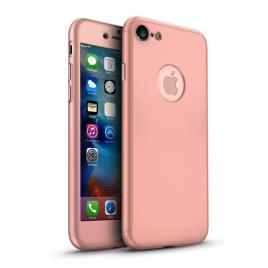 Husa Full Cover  360 (fata + spate + geam sticla) IPAKY pentru Apple iPhone 6 Plus / 6S Plus rose gold