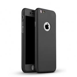 Husa Full Cover 360? (fata + spate + geam sticla) pentru Apple iPhone 6 / 6S negru