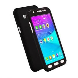 Husa FullBodyBlack pentru Samsung Galaxy J5 2015 acoperire complea  360grade cu folie de protectie gratis