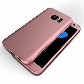 Husa FullbodyRose-Gold pentru Samsung Galaxy S7 Edge acoperire completa  360grade cu folie de protectie gratis