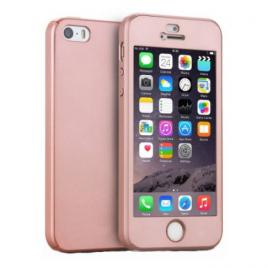 Husa pentru Apple iPhone 5 / Apple iPhone 5S / Apple iPhone 5SE Rose-Auriu acoperire completa  360grade