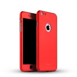 Husa protectie IPAKY pentru Apple iPhone 6/6S Plastic Protectie Fata/Spate- 360rade Rosie