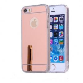 Husa Apple iPhone 5/5S/SEElegance Luxury tip oglinda Rose-Gold
