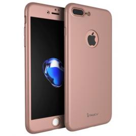 Husa FullBodyIPAKY Originala Rose-Gold pentru Apple iPhone 7 Plus acoperire completa  360grade cu folie de protectie gratis