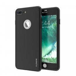 Husa FullbodyBlack pentru Apple iPhone 8 Plus acoperire completa cu folie de protectie gratis