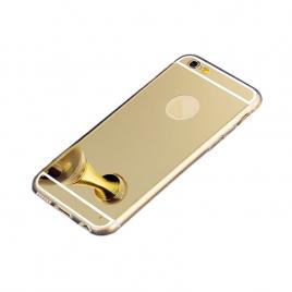 Husa Mirror Slim Iphone 6/6S cu margini din silicon - Gold