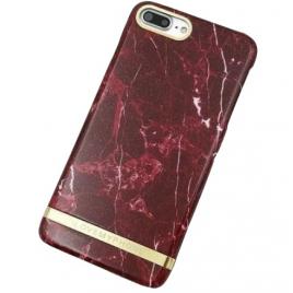 HusaMarble Red TPUhusa cu insertii marmura rosie - aurie pentru Apple iPhone 8 Plus
