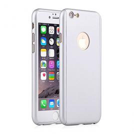 Husa pentru Apple iPhone 6 / Apple iPhone 6S Argintiu cu acoperire completa  360grade cu folie protectie sticla gratis